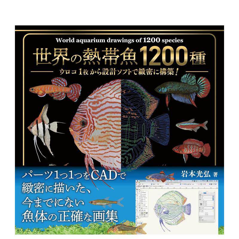 【现货】1200种世界热带鱼图鉴世界の热帯鱼1200种 日文进口原版艺术图鉴图书 岩本 光弘 Graphic-sha