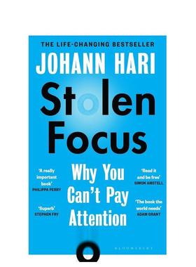 【预售】被偷走的注意力（平装版） Stolen Focus 英文进口原版社会科学图书Johann Hari外文正版