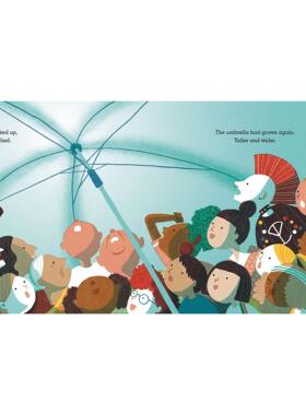 【现货】蓝色雨伞The Blue Umbrella英文进口原版儿童绘本图书3-6岁Emily Ann Davison  Momoko Abe自我认知情绪管理