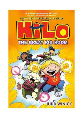 【预售】希罗漫画系列 3：巨大的轰鸣声Hilo 3: Great Big Boom英文进口原版儿童漫画图书6-9岁Winick  Judd