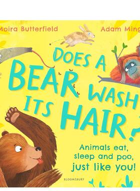 【预售】熊会洗头吗？Does a Bear Wash its Hair?英文进口原版图书儿童绘本Moira Butterfield3-6岁
