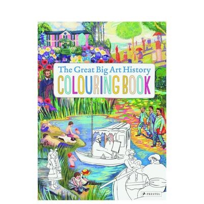 【预售】The Great Big Art History Colouring Book伟大的艺术史 填色本 英文进口原版儿童艺术启蒙图书 Annabelle Von Sperber