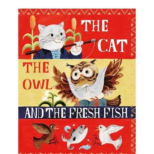 and Milky Fresh Fish 鲜鱼The the Picture Books6 猫头鹰 Cat Owl 英文儿童图书籍进口原版 插画师苗桑 Way 猫 现货