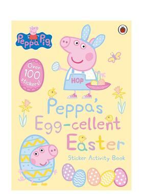 【预售】佩奇的鸡蛋复活节贴纸活动书Peppa’s Egg-cellent Easter Sticker Activity Book英文进口原版儿童趣味图书Ladybird