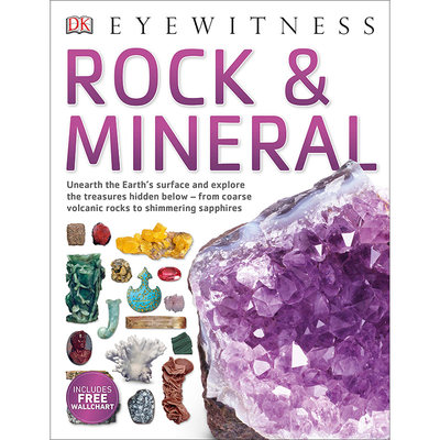 【预售】Eyewitness Rock and Mineral 【DK见证者】岩石与矿石 英文原版图书籍进口正版 青少年读物 认知启蒙绘本 DK出版系列