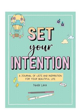 【预售】设定你的目标：一本记录清单与灵感的日记 开启美好生活 Set Your Intention 原版笔记本NotebookNicole Lara