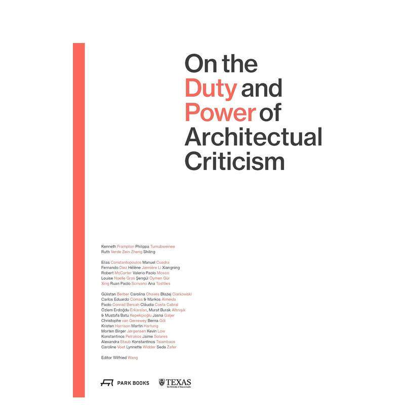 【预售】On the Duty and Power of Architectural Criticism论建筑批评的责任与力量 英文进口原版建筑设计图书Wilfried Wang