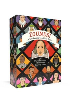 【现货】【翰德原版】Zounds!，莎士比亚戏剧卡片游戏 英文原版图书籍进口正版 Thomas W. Cushing, Andy Tuohy 卡牌