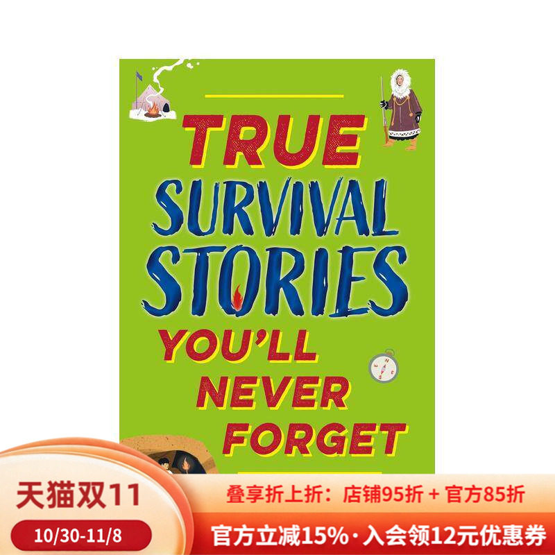 【预售】难以忘怀的真实故事：绝境求生篇 True Stories You'll Never Forget英文进口原版儿童桥梁书 附词汇表延伸阅读等Gifford