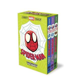 Man Box 预售 3册套盒Spider 儿童 Team 蜘蛛侠：动物总动员&量子探险&混沌宇宙 Mighty Set Book 英文进口原版 Marvel