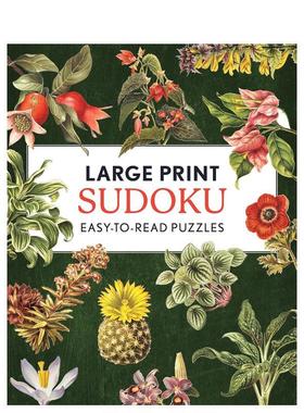 【预售】大字体数独：清晰易读的趣味谜题集 Large Print Sudoku: Easy-to-Read Puzzles英文进口原版生活图书Editors of Chartwe