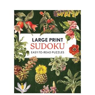 趣味谜题集 Chartwe 预售 大字体数独：清晰易读 Read Print Large 生活图书Editors Sudoku Puzzles英文进口原版 Easy