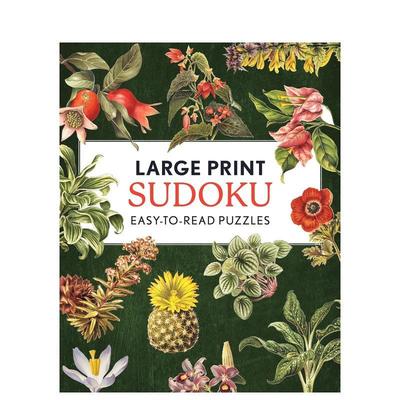 【预售】大字体数独：清晰易读的趣味谜题集 Large Print Sudoku: Easy-to-Read Puzzles英文进口原版生活图书Editors of Chartwe