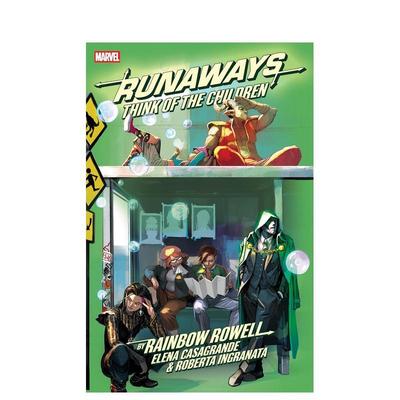 【预售】离家童盟：亡命新生 Runaways: Think Of The Children英文漫画进口原版图书籍正版 漫威非血缘家族Stephanie Hans  Rain