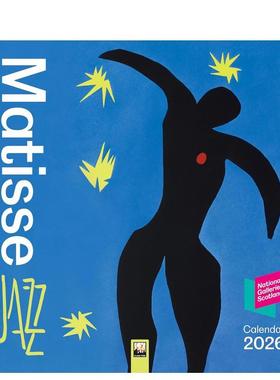 【预售】苏格兰国家美术馆：马蒂斯《爵士乐》 2026年挂历（艺术日历） National Galleries Scotland 英文进口原版日历 文创送礼