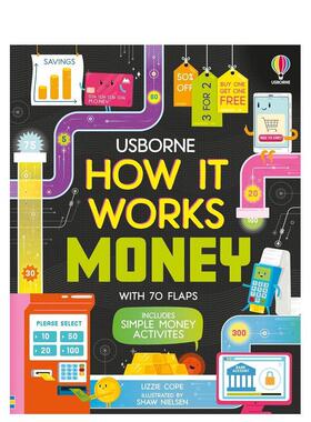 【预售】【翻翻书】金钱如何运作Money【How It Works】英文进口原版儿童图书6-9岁职业认知Lizzie Cope