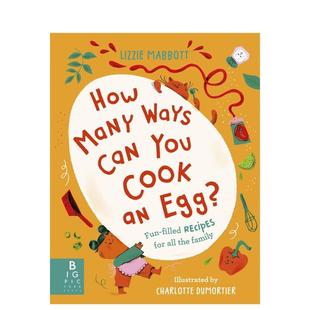 儿童图书3 你有多少种烹饪鸡蛋 Many ？How Can Egg?英文青少年读物进口原版 6岁Lizzie 方式 Cook You Mabbott Ways 现货