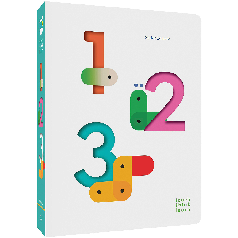 【现货】TouchThinkLearn: 123 英文版纸板书 绘本启蒙儿童触摸书 英文原版【Touch Think Learn】小手摸摸全知道 Xavier Deneux