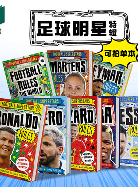 Mbappé Rules足球明星特辑系列：姆巴佩 C罗 梅西 内马尔 英文原版图书Simon Mugford 漫画Football Superstars世界杯英雄传奇
