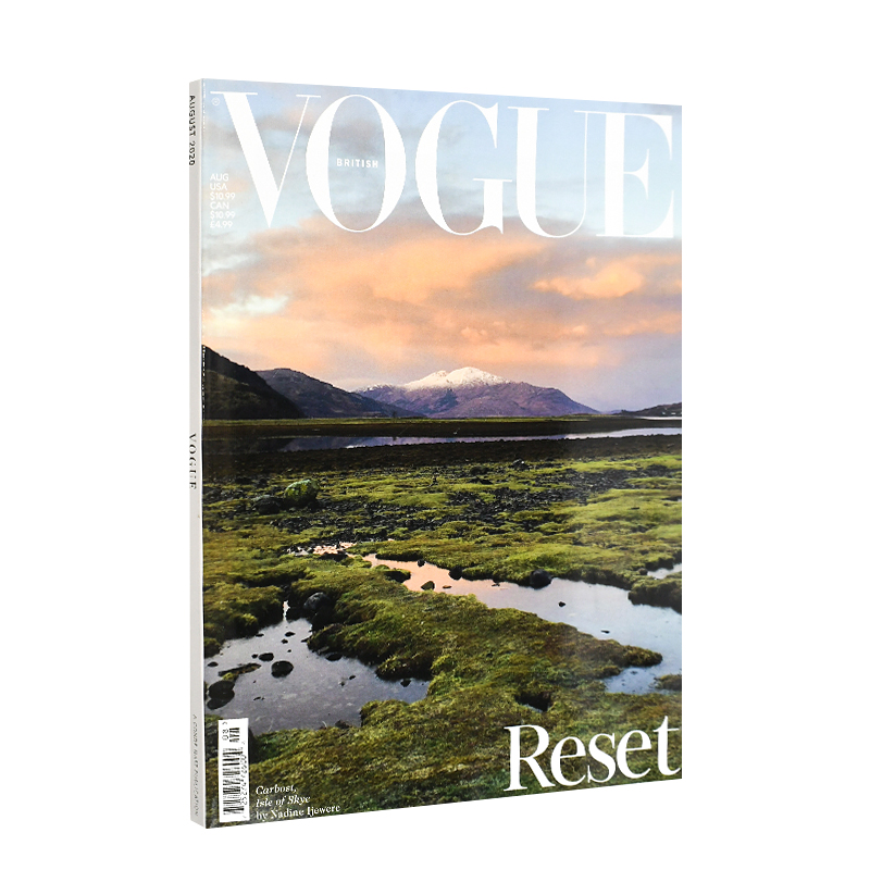 【现货】Vogue UK 8月刊 Reset Nadine Ijewere特别封面原版期刊杂志进口 2020年08期 8月刊 Reset主题女性时尚杂志风景摄影