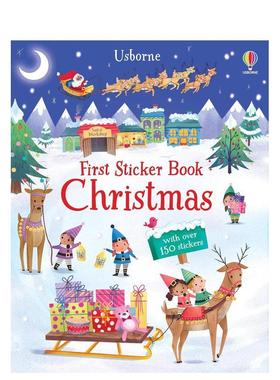 【预售】圣诞贴纸书First Sticker Book Christmas英文进口原版儿童趣味图书Alice Beecham and Katya Longhi3-6岁