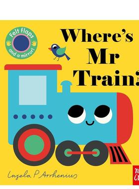 【预售】【毛毡翻翻书】火车先生在哪呢？ 【Felt Flaps】Where's Mr Train? 原版英文儿童趣味