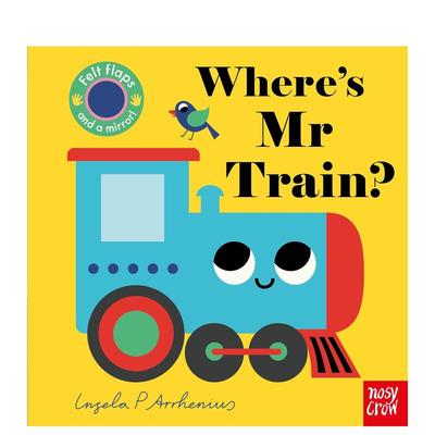 【预售】【毛毡翻翻书】火车先生在哪呢？ 【Felt Flaps】Where's Mr Train? 原版英文儿童趣味