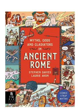 【预售】漫画神话：古罗马的神祇、传说与角斗士 Comic Strip Myths英文进口原版儿童绘本图书Stephen Davies