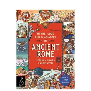 神祇 传说与角斗士 儿童绘本图书Stephen 预售 Davies Myths英文进口原版 漫画神话：古罗马 Strip Comic