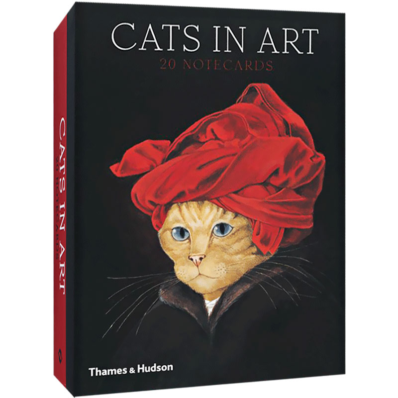 【现货】 Cats in Art (Notecard Box) (Thames Hudson Gift) 艺术中的猫：20张明信片套装盒 猫咪绘画 英文原版 正版 Susan Herbe