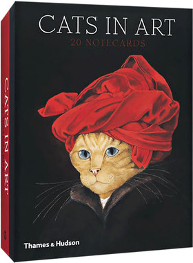 【现货】 Cats in Art (Notecard Box) (Thames Hudson Gift) 艺术中的猫：20张明信片套装盒 猫咪绘画 英文原版 正版 Susan Herbe