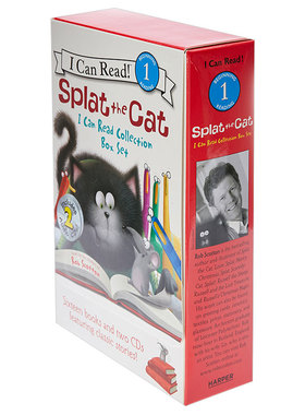【现货】啪嗒猫合集Splat the Cat I Can Read Collection Box Set【I can read】英文进口原版儿童图书3-6岁分阶读物Scotton  Rob