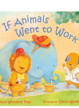 【预售】【拟人动物睡前故事】去工作了【If Animals Kissed Good Night】Went to Work英文儿童图书籍进口原版Farrar Straus and