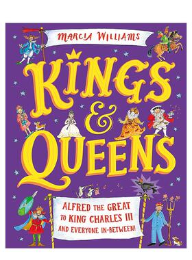 【预售】国王和王后Kings and Queens【获奖作者兼插画师Marcia Williams】英文儿童图书籍进口原版Walker Books UK3-6岁