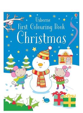 【预售】【涂色启蒙】圣诞节First Colouring Book: Christmas英文进口原版儿童趣味图书Jessica Greenwell  Candice Whatmore  R