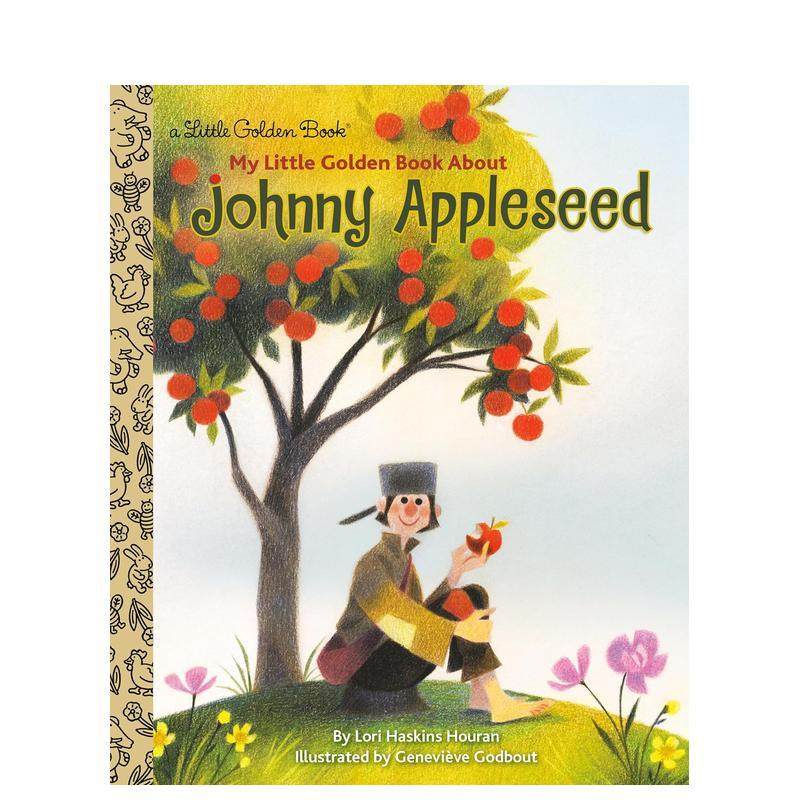 【现货】【黄金小传】约翰尼&middot;阿普尔斯德【Little Golden Book Biography】Johnny Appleseed英文儿童图书籍进口原版Golden Book