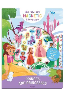 【现货】【手风琴磁铁书】公主与王子【My Fold Out Magnetic Adventure】Princes And Princesses英文进口原版儿童趣味图书Pedro