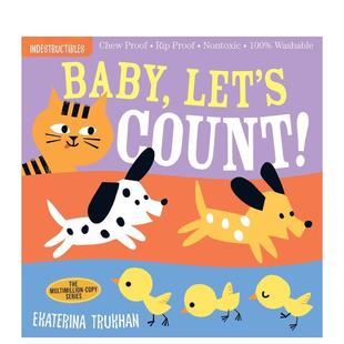 英文进口原版 Trukhan 我们来数数吧 Let Baby 咬咬书：宝宝 Indestructibles 儿童趣味图书Ekaterina Count 预售