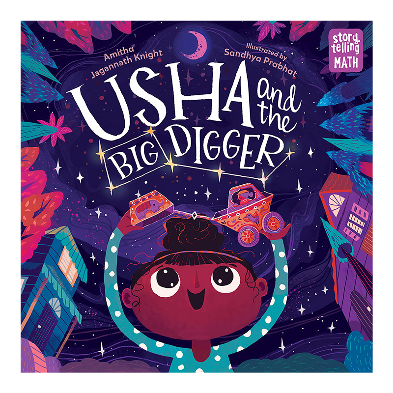 【现货】Usha and the Big Digger  乌莎和大挖掘机 儿童故事启蒙益智绘本 探索日常数学 英文原版图书正版