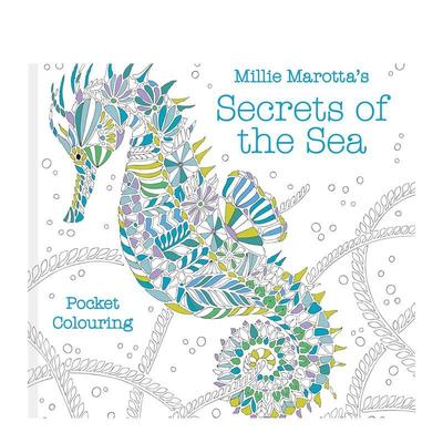 【预售】米莉·马洛塔的海洋秘密口袋涂色本Millie Marotta’s Secrets of the Sea Pocket Colouring英文进口原版儿童趣味图书Mi