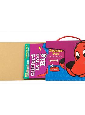 【现货】【大红狗克利弗德】自然拼读套装#2CLIFFORDS PHONICS FUN BOX SET #2 (w/ CD)英文进口原版儿童图书6-9岁自然拼读Schola