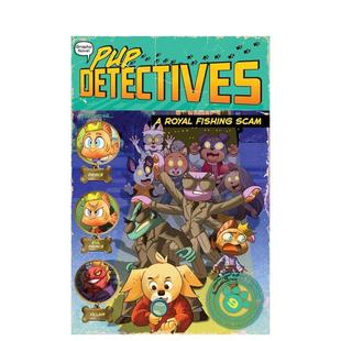 Glass Graphics Fishing 6岁Felix Gumpaw 儿童漫画图书3 小狗侦探：皇室钓鱼骗局Royal Scam英文进口原版 House and 预售
