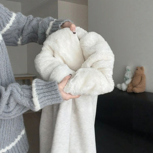 子新款 加绒运动裤 冬季 外穿宽松阔腿卫裤 加厚棉裤 特厚羊羔绒裤