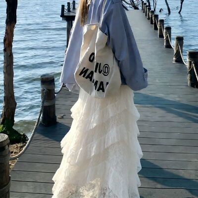 早春ins森女半身裙不规则仙女裙白月光春夏初恋中长裙韩学院穿搭