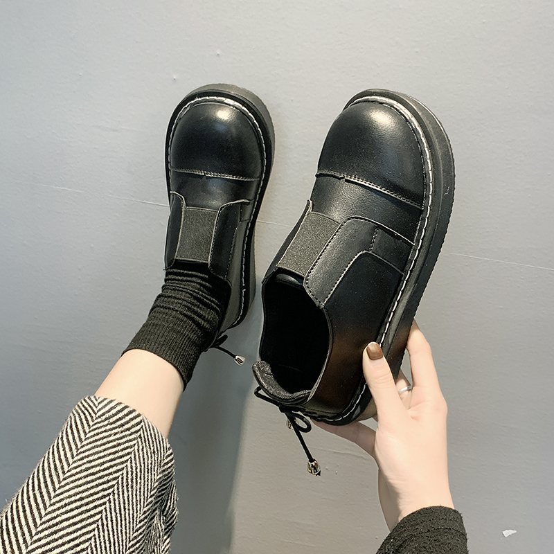 ins軟妹小皮鞋女2020春季新款日系原宿百搭平底複古大頭娃娃單鞋在類目 女鞋, 低幫鞋中 - 來自Buy2taobao.com提供專業的淘寶代購服務