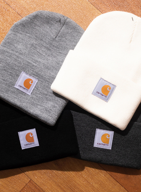 正品现货Carhartt卡哈特A18秋冬保暖冷帽男女情侣休闲百搭毛线帽