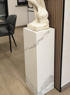 大理石柱子底座雕塑摆台岩板电视柜客厅玄关落地基座花架摆件石墩