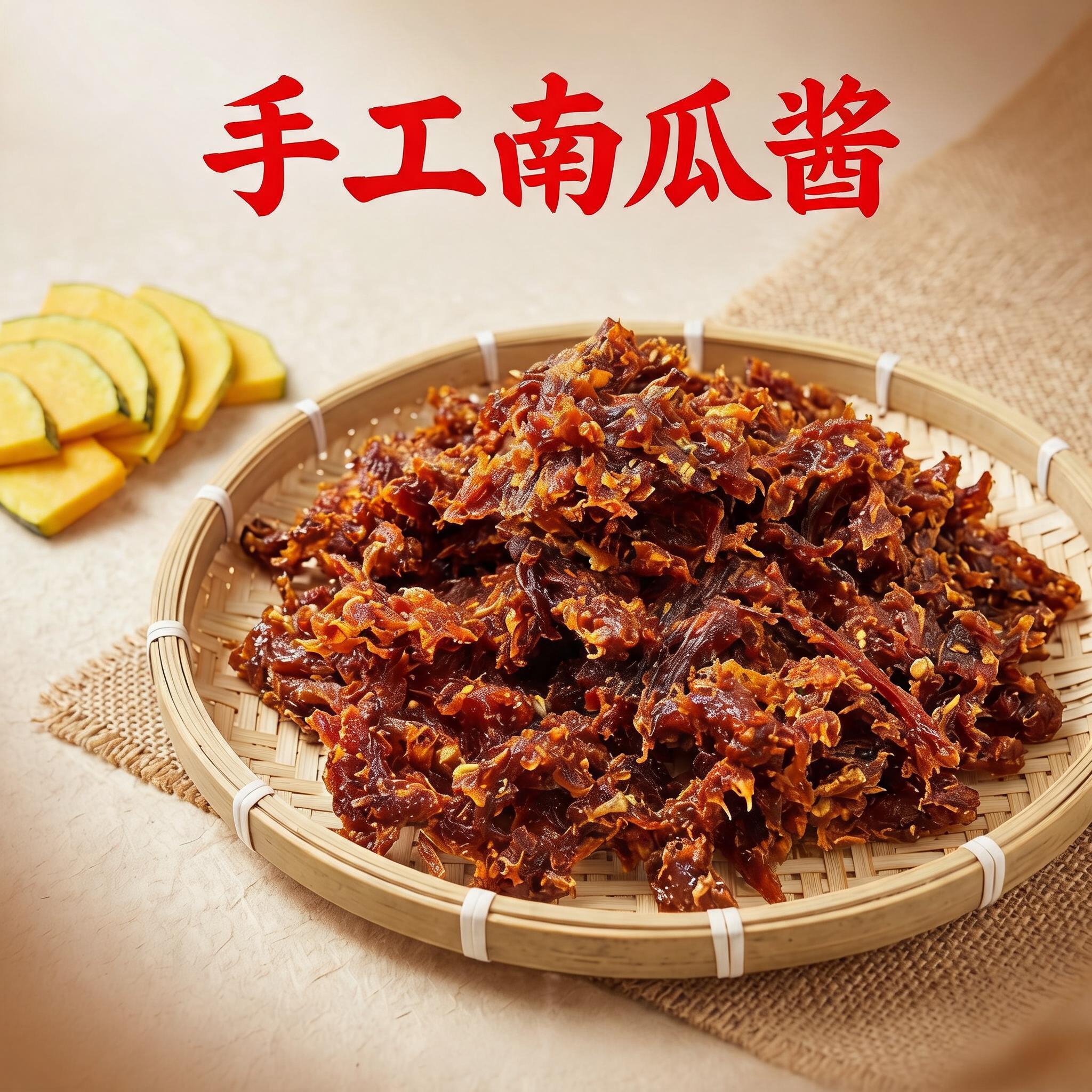 南瓜酱江西大余赣南特产蕃薯酱怀旧零食农家手工南瓜干南瓜脯辣味