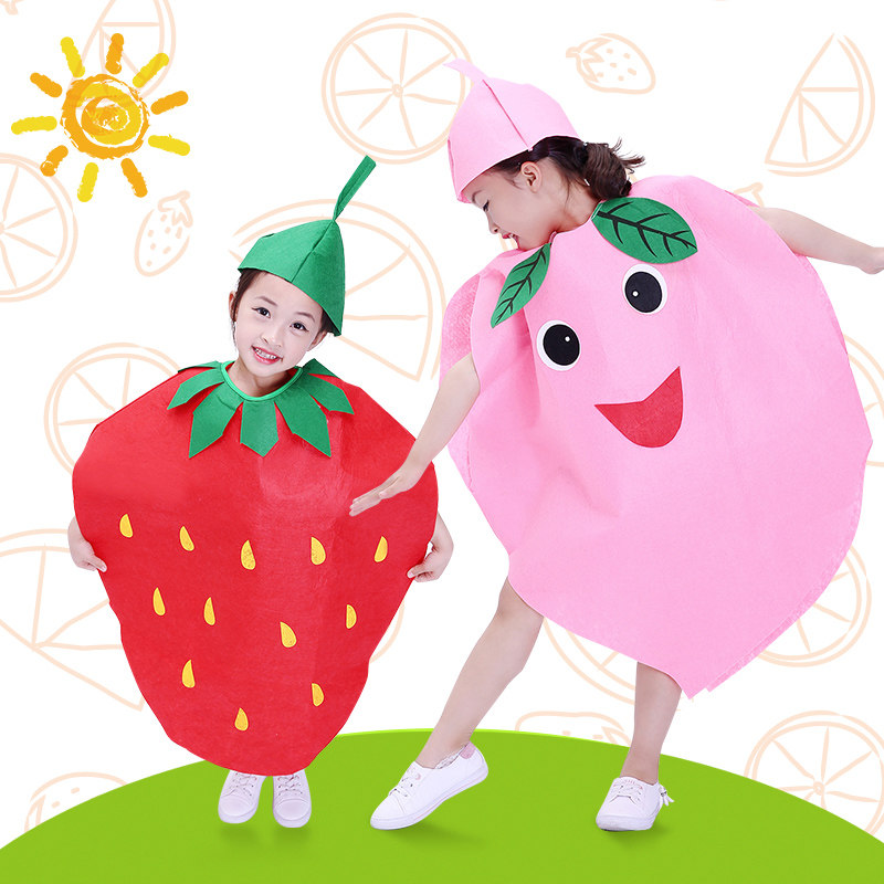 儿童六一环保服时装秀水果蔬菜演出服儿园创意亲子走秀衣服幼男女