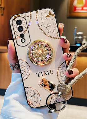 VOKASE 镶钻适用华为荣耀400手机壳300新款200高级感100/90pro女款80por网红70高端x40防摔x50水钻带支架挂绳